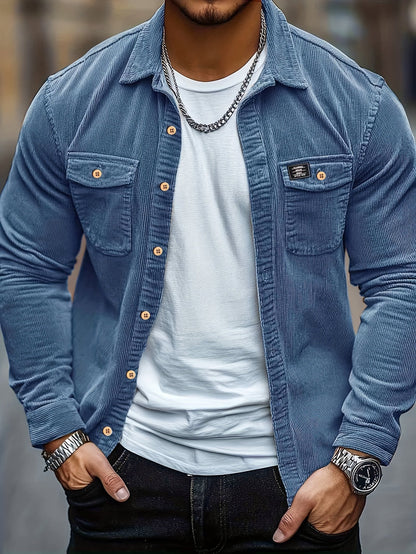 Felipe - Casual corduroy overhemd met knopen