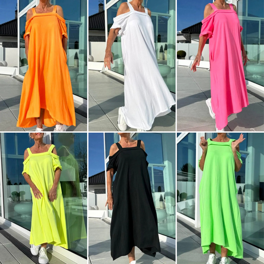 🔥Off Shoulder Maxi-jurk voor dames 👗✨